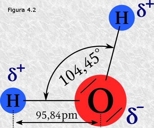 Estrructura de la molécula de agua